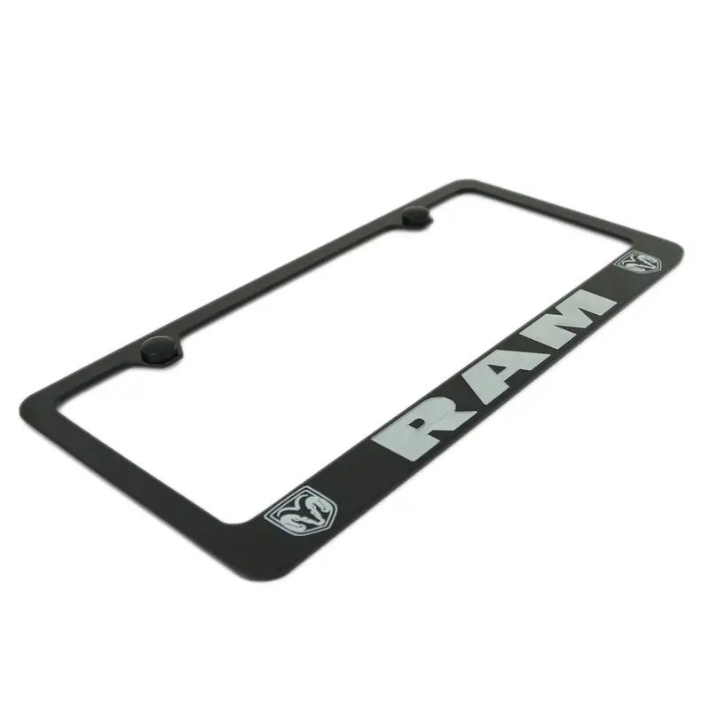 Mopar Ram Dual Logo License Plate Frame (Black) 2