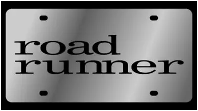 Mopar Road Runner Stainless Steel License Plate (Chrome) 1