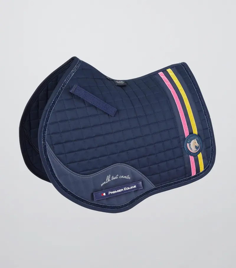 My Pony Jack Cotton Gp/Jump Glitter Saddle Pad Navy 1