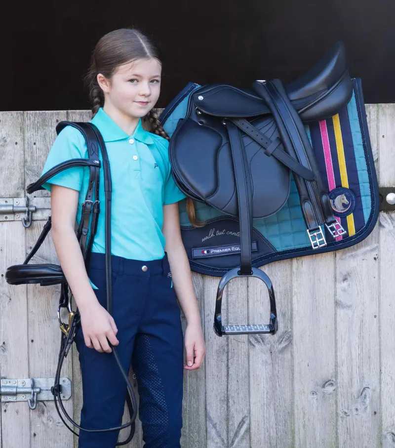 My Pony Jack Cotton Gp/Jump Glitter Saddle Pad Turquoise 2