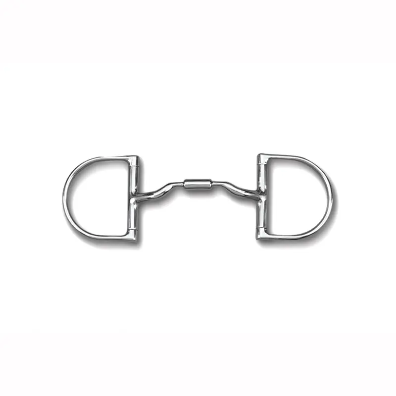 Myler 3 3/8" Medium Dee Without Hooks Low Port Comfort Snaffle Mb 04 1