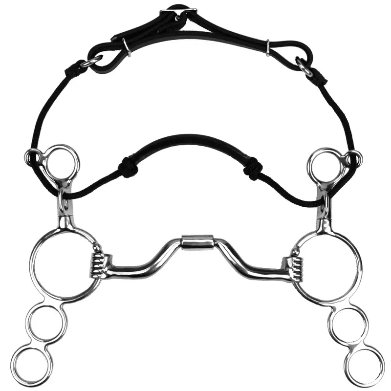 Myler 3-Ring Combination Bit - 6" Shank With Sweet Iron Ported Barrel 5" Mb 33 1