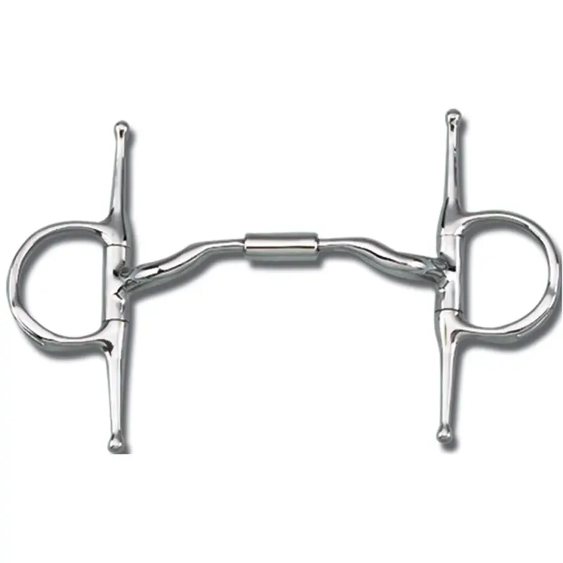 Myler Full Cheek With Hooks With Stainless Steel Low Port Comfort Snaffle 5" Mb 04 1