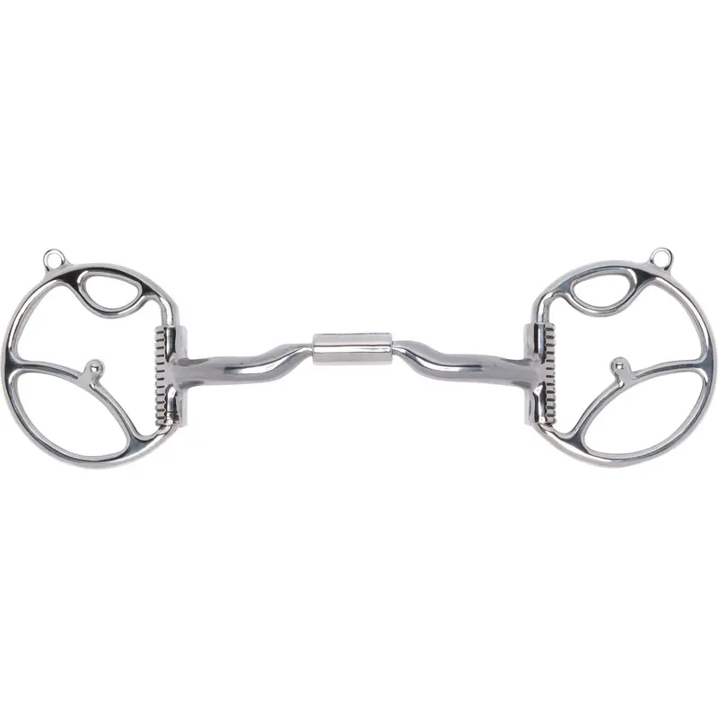Myler Stainless Steel Western Dee Bit With Hooks And Low Port Snaffle 1