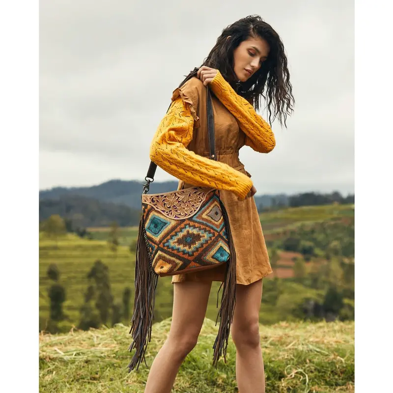 Myra Bag Synonym Hand Tooled Bag 1