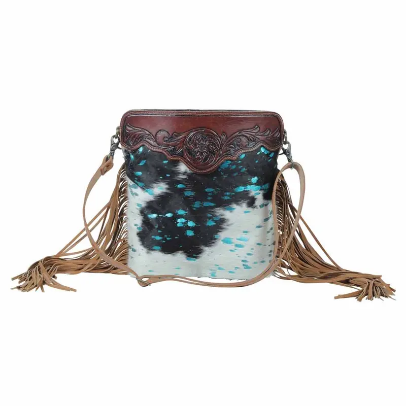 Myra Blue Moon Hand Tooled Bag 2