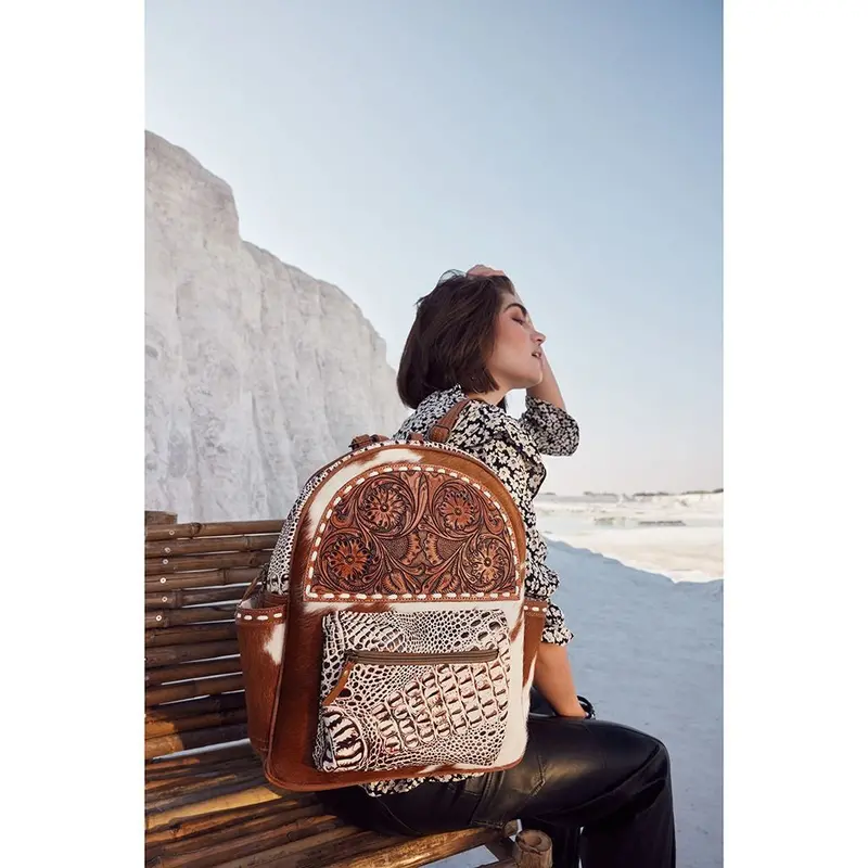 Myra Tropey Hand Tooled Backpack 1