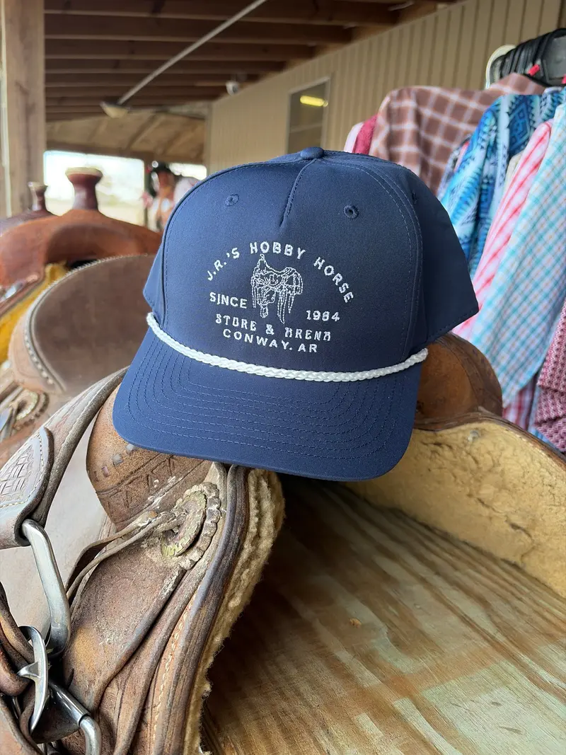 Navy & White Jrs Saddle Logo Cap 1