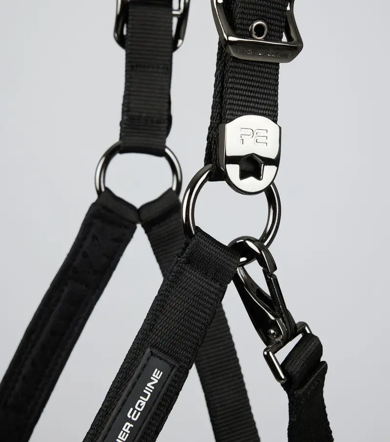 Necto 3D Mesh Head Collar With Lead Rope Black 3