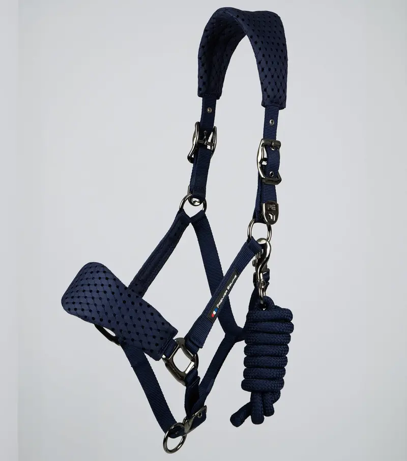 Necto 3D Mesh Head Collar With Lead Rope Navy 2