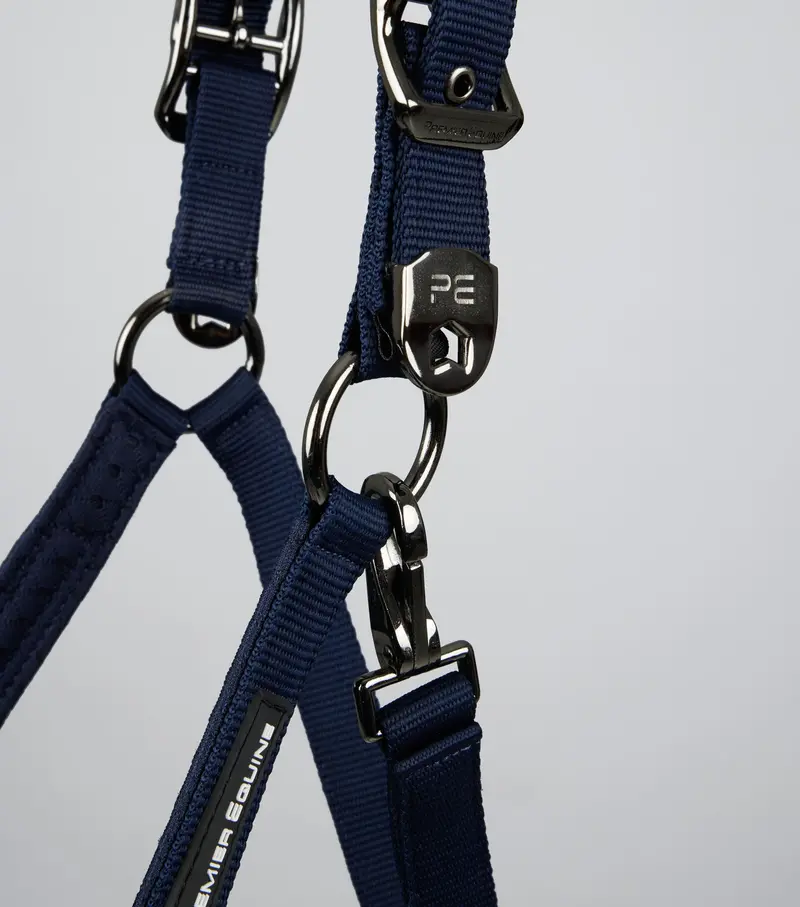 Necto 3D Mesh Head Collar With Lead Rope Navy 3