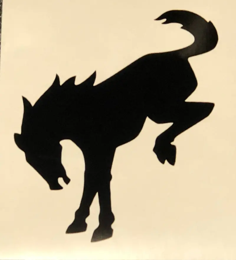 New Bronco Horse Logo Vinyl Sticker Decal 2" 4" 6" 8" 10" 12" Multiple Colors 10