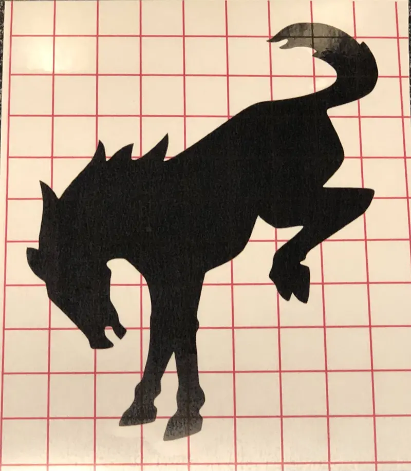 New Bronco Horse Logo Vinyl Sticker Decal 2" 4" 6" 8" 10" 12" Multiple Colors 2
