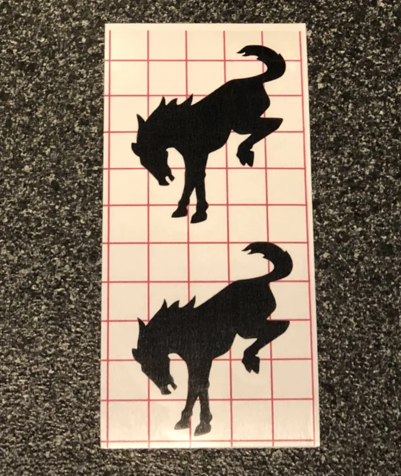 New Bronco Horse Logo Vinyl Sticker Decal 2" 4" 6" 8" 10" 12" Multiple Colors 3
