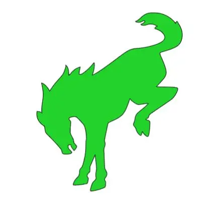 New Bronco Horse Logo Vinyl Sticker Decal 2" 4" 6" 8" 10" 12" Multiple Colors 7