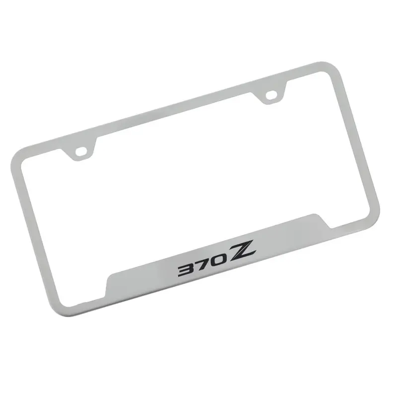 Nissan 370Z License Plate Frame (Brushed Chrome) 1