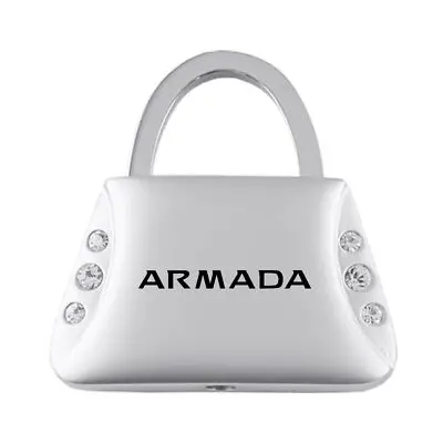Nissan Armada Jeweled Purse Shape Key Ring (Silver) 1