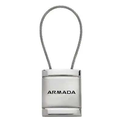 Nissan Armada Satin Chrome Cable Key Ring (Silver) 1