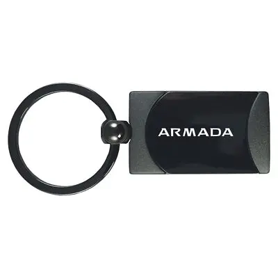 Nissan Armada Two-Tone Rectangular Key Chain (Gun Metal) 1