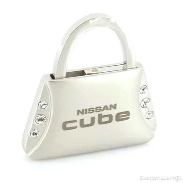 Nissan Cube Purse Shape Keychain (Chrome) 1
