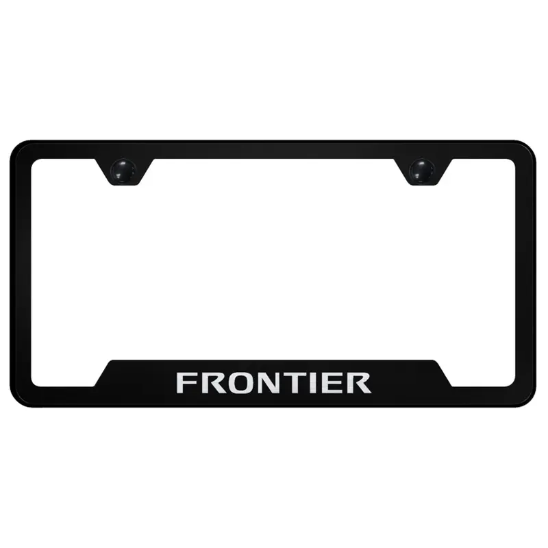 Nissan Frontier Laser Etched License Plate Frame (Chrome) 1