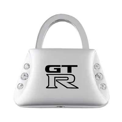 Nissan Gtr Jeweled Purse Shape Key Ring (Silver) 1