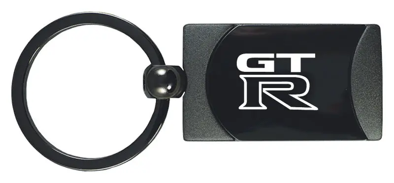 Nissan Gtr Two-Tone Rectangular Key Fob (Gun Metal) 1