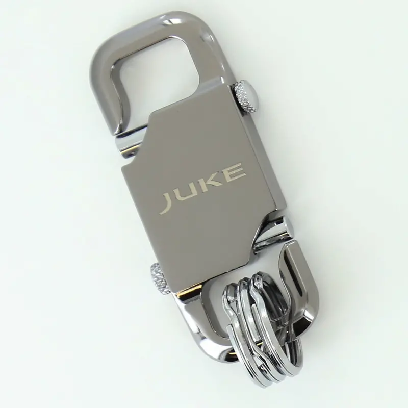 Nissan Juke Dual Utility Clip With Small Rings Key Chain (Black) 1