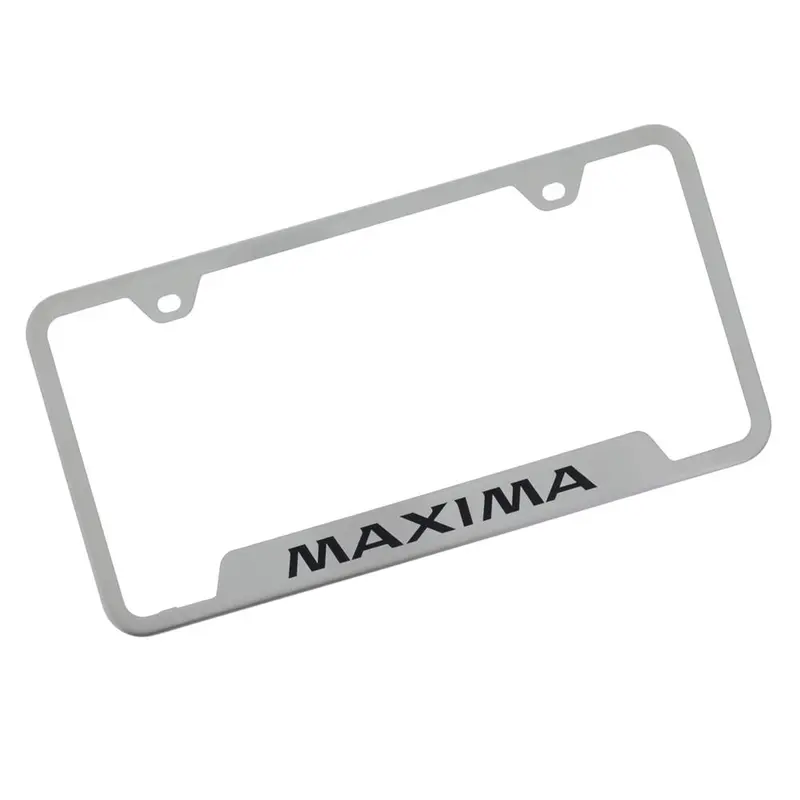 Nissan Maxima License Plate Frame (Brushed Chrome) 1