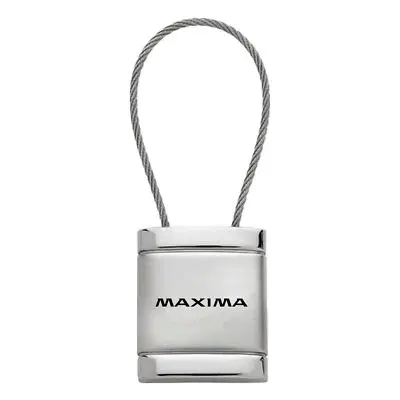 Nissan Maxima Satin Chrome Cable Key Ring (Silver) 1