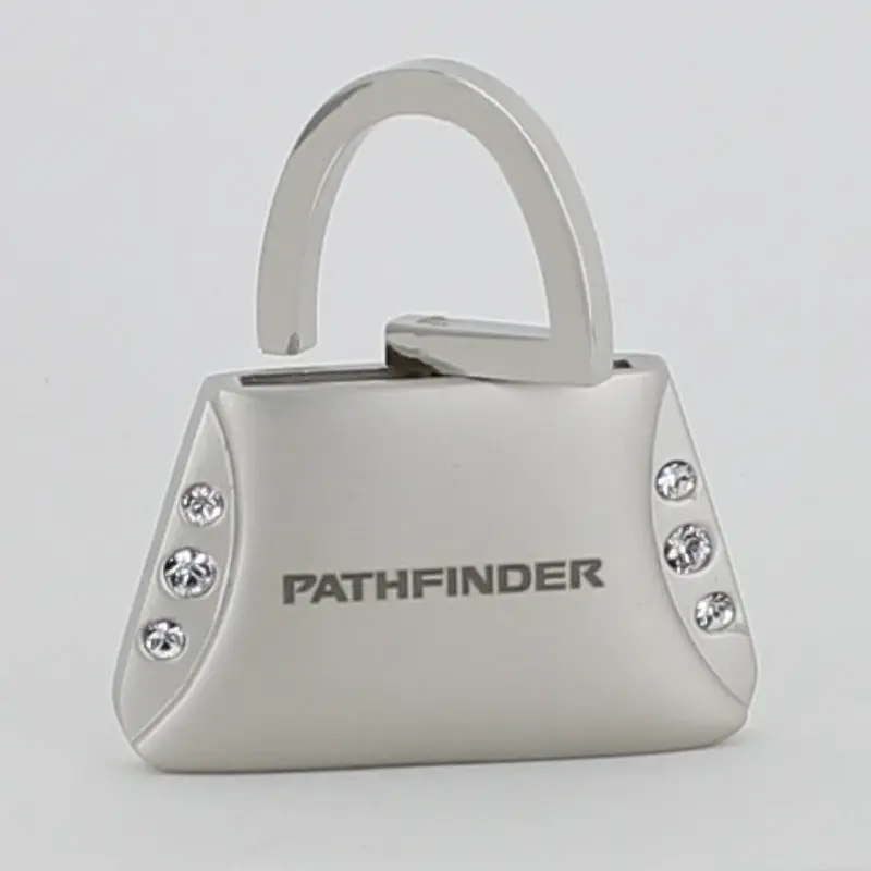 Nissan Pathfinder Purse Shape Keychain (Chrome) 2