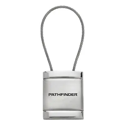Nissan Pathfinder Satin Chrome Cable Key Ring (Silver) 1