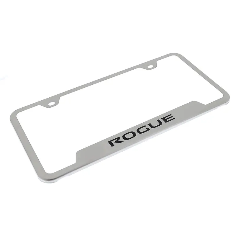 Nissan Rogue License Plate Frame (Brushed Chrome) 2