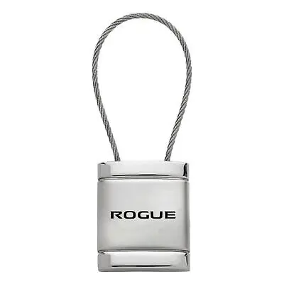 Nissan Rogue Satin Chrome Cable Key Ring (Silver) 1