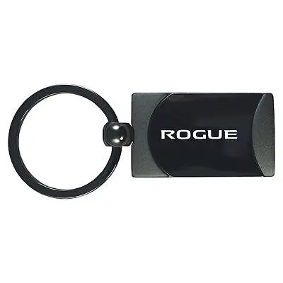 Nissan Rogue Two-Tone Rectangular Key Chain (Gun Metal) 1