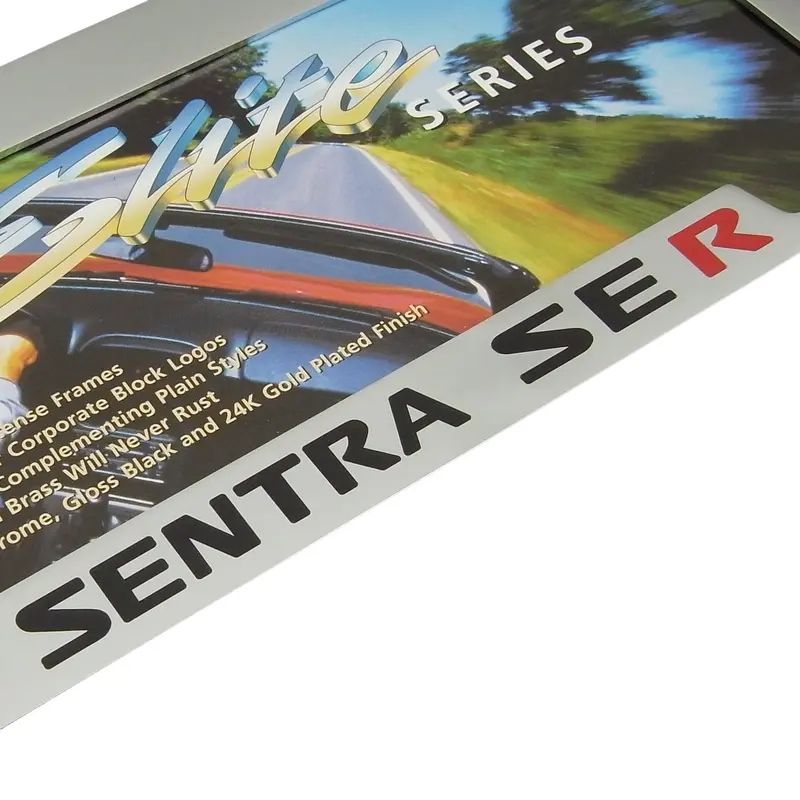 Nissan Sentra License Plate Frame (Chrome) 2