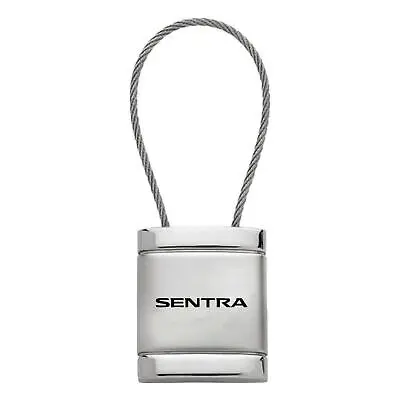 Nissan Sentra Satin Chrome Cable Key Ring (Silver) 1