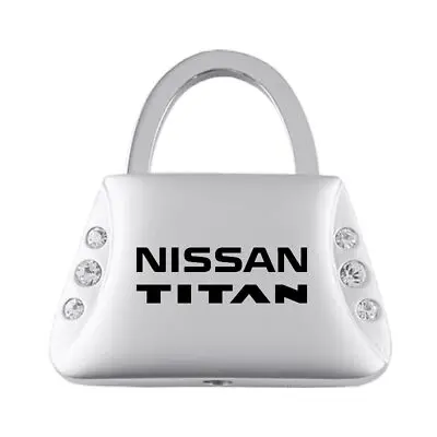 Nissan Titan Jeweled Purse Shape Key Ring (Silver) 1