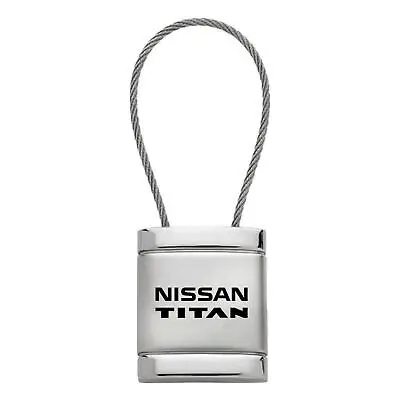 Nissan Titan Satin Chrome Cable Key Ring (Silver) 1