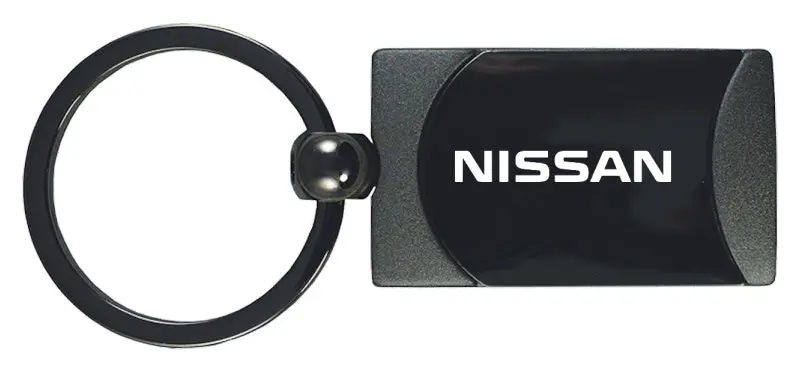 Nissan Two-Tone Rectangular Key Fob (Gun Metal) 1
