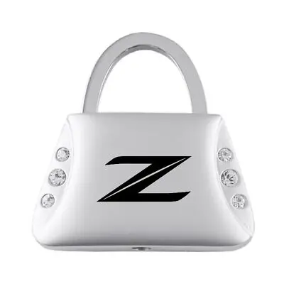 Nissan Z Jeweled Purse Shape Key Ring (Silver) 1