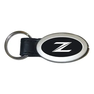 Nissan Z Oval Leather Key Chain (Black) 1