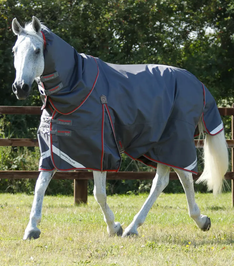 No Neck - Buster 50G Turnout Rug Grey 1