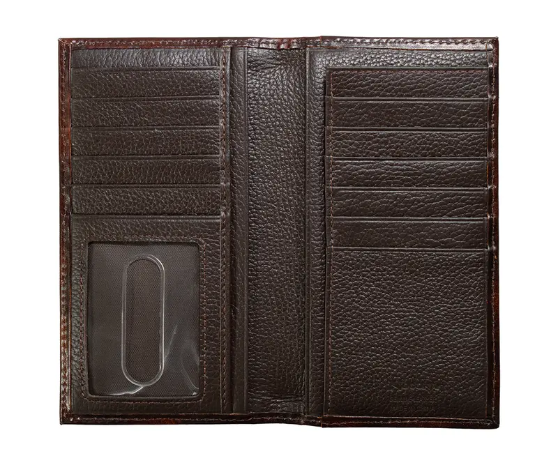 Nocona Brown Floral Embossed Rodeo Wallet 2