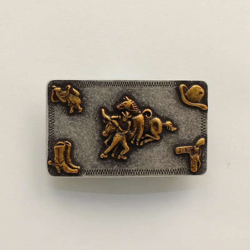 Nocona Steer Wrestling Belt Buckle 1