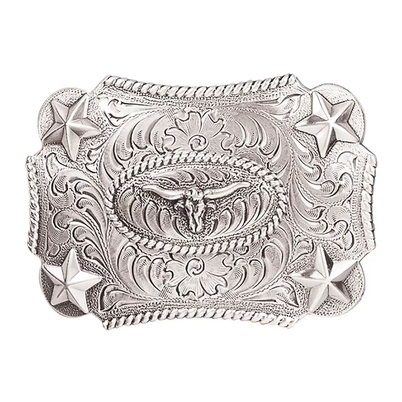 Nocona Youth Longhorn Western Belt Buckle 1