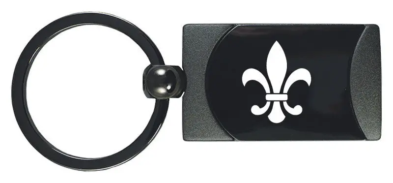 Novelty Two-Tone Rectangular Key Chain (Gun Metal) 1