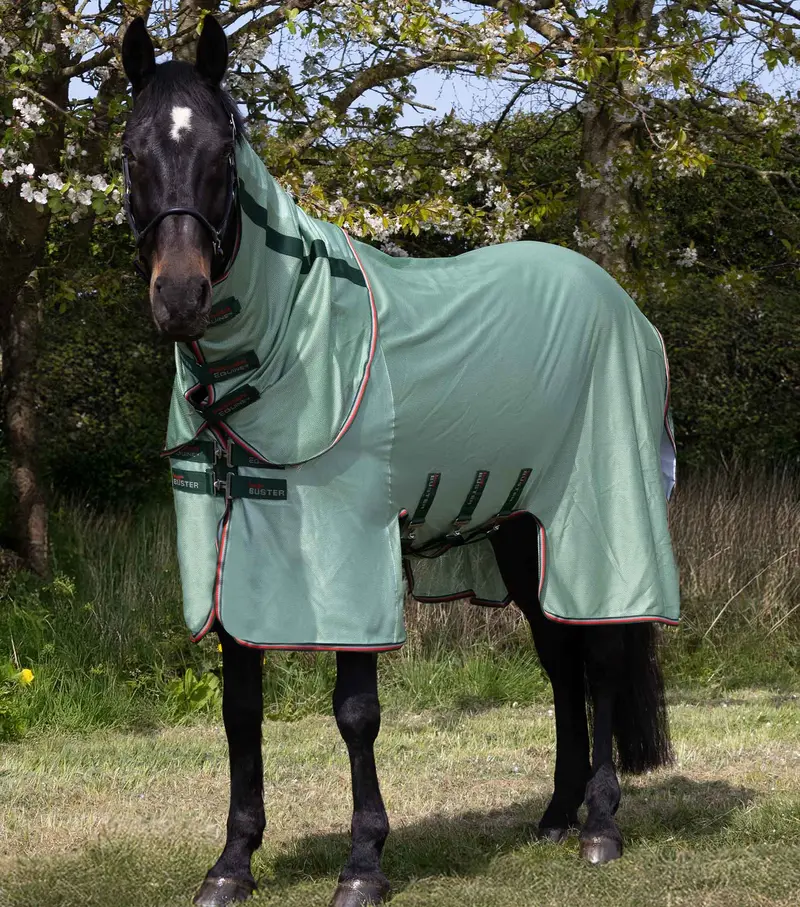 Nqp Bug Buster Fly Rug With Detachable Neck And Belly Flap Mint Green 1
