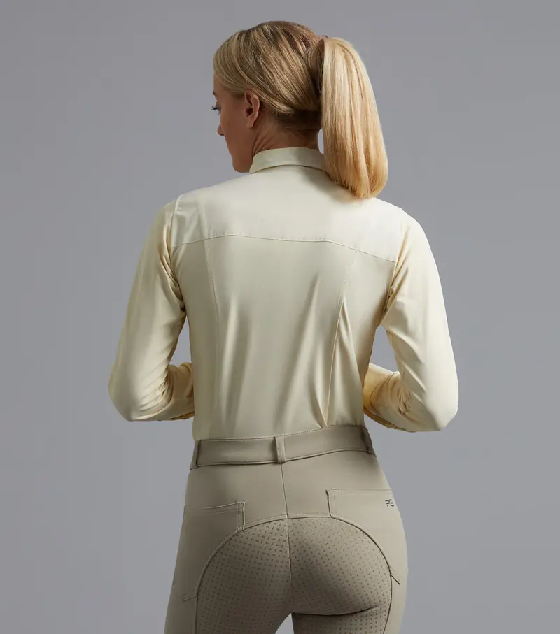 Nqp Tessa Ladies Long Sleeve Tie Shirt Vanilla 3