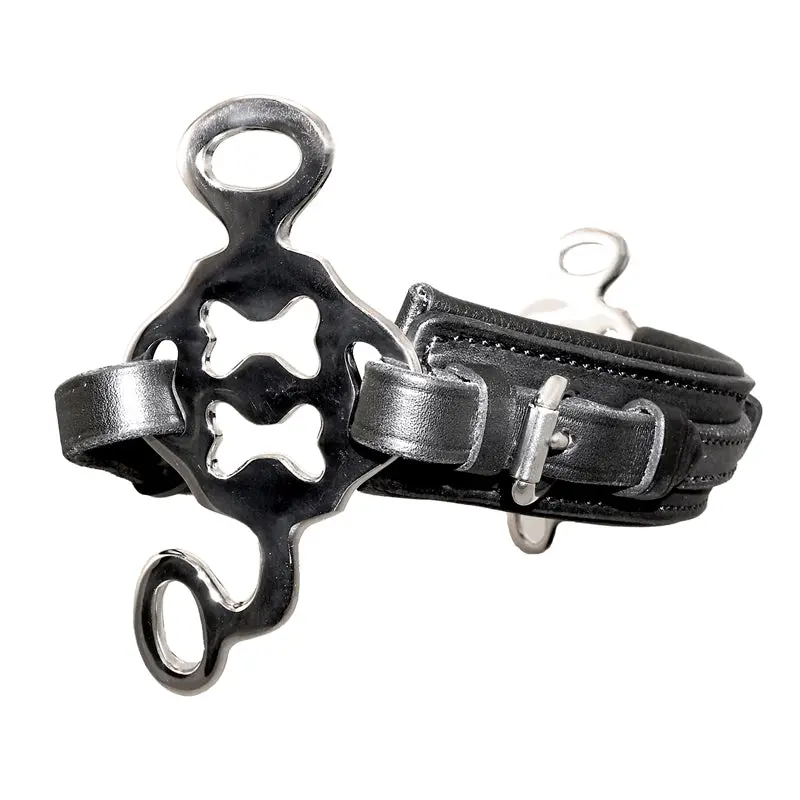 Nunn Finer Double Biscuit Hackamore With Leather Curb 1